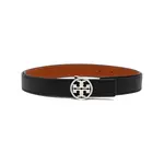 Двусторонний кожаный ремень шириной 1 дюйм. Tory Burch, черный - фото