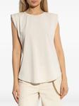 Топ Michael Michael Kors padded-shoulder top, нейтральный - фото 3