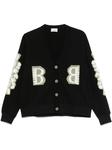 Barrie кардиган с вышитым логотипом, черный - фото