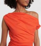 Мини-платье Phare из хлопка с драпировкой Staud, Cayenne - фото 4