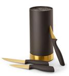 Блок ножей 4 шт Echtwerk, черный/золотой - фото