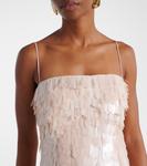 Макси-платье с пайетками Maxine Simkhai, песочный - фото 4