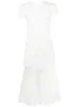 Платье миди с вышивкой ришелье Simkhai, белый - фото