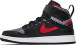 Кроссовки Air Jordan 1 High FlyEase GS Smoke Grey Gym Red, черный - фото 3