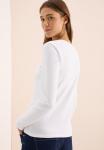 Топ Cecil V-NECK LANGARM, Weiß/White - фото 3