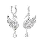 Лебедь кристалл серьги Swarovski - фото 4