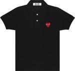 Рубашка Comme des Garçons PLAY Heart Polo 'Black', черный - фото 2