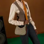 GUCCI Сумка через плечо с кожаной отделкой - фото 10