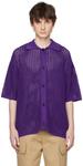 Фиолетовая рубашка с фурнитурой Wooyoungmi - фото