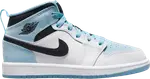 Кроссовки Air Jordan 1 Mid SE PS White Ice Blue, синий - фото