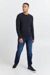 Пуловер BLEND Rundhals Strick Basic Langarm Sweater, черный - фото 4