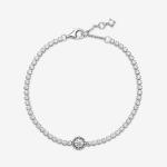 Браслет Pandora Sparkling Halo Tennis, серебро - фото 4