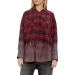 Рубашка в клетку R13, темно-красный - фото
