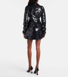 Терфрайт мини-платье из джерси с пайетками Sportmax, Nero - фото 3