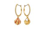 Swarovski Серьги-ракушки Women's Gold - фото
