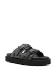 Сандалии с декорированными пряжками Toga Pulla, черный - фото 2