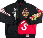 Куртка Supreme x Skittles x Mitchell & Ness Varsity Jacket 'Black', черный - фото 2