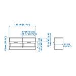 Тумба под телевизор Ikea, 120x41x53 см, Brimnes, белый - фото 7