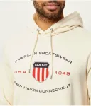 Толстовка regular fit Gant, кремовый - фото 4