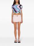 Юбка мини с люверсами и поясом PUCCI, розовый - фото 2