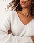 Джемпер с v-образным вырезом в цвете «кремовый» JDY - фото 3