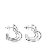 Серьги Tous Bickie Small Triple Heart, серебро - фото 2