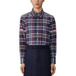 Тартановая клетчатая фланелевая рубашка THOM BROWNE, синяя - фото 7