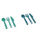 Набор посуды для похода Quechua MH100 из нержавеющей стали, серый / зеленый - фото 10