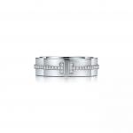 Кольцо Tiffany & Co. Wide Diamond, белое золото - фото