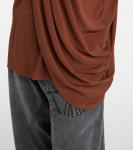 Топ из крепа с драпировкой и халтерне JW Anderson, Chestnut - фото 5