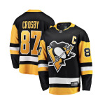 Мужская фирменная футболка sidney crosby black pittsburgh penguins captain patch home breakaway jersey Fanatics, черный - фото 4