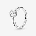Кольцо Pandora Moments Clear Sparkling Crown Solitaire, серебро - фото