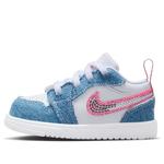 Кроссовки (PS) Air Jordan 1 Low SE 'Denim Sequin' - фото