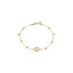 Браслет Gucci Interlocking из желтого золота с бриллиантами - фото