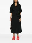 Платье миди с запахом Msgm, черный - фото 2