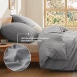 Комплект постельного белья Bedsure, 3 предмета, 220х240/80x80 см, серый - фото 4