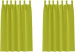 Плотные шторы с кольцами, 2 шт., зеленые, 175 x 140 см vidaXL - фото