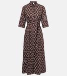 Хлопковое платье-рубашка с принтом Daniel Max Mara, Monogram - фото