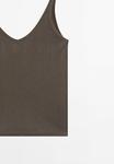Топ TANK Massimo Dutti, темно-коричневый - фото 9