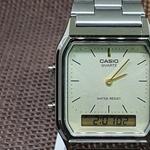 Мужские молодежные белые часы AQ-230GG-9A CASIO - фото 7