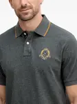Хлопковое поло Hackett, серый - фото 5