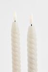 Комплект свечей H&M Home Led Swirl, 2 предмета, светло-бежевый - фото 2