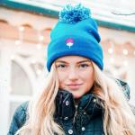 Наруто - шапка с гербом Учиха с помпоном - фото 3