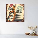 Картина на холсте Feeby Bier Retro Schild, коричневый - фото 2