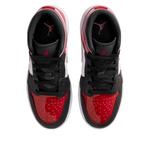 Кроссовки (GS) Air Jordan 1 Mid 'Patent Bred Toe' - фото 2