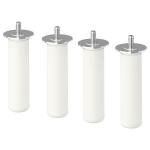 Ножки Ikea Latthet, белый/металл - фото 2