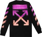 Футболка Off-White Marker Long-Sleeve Tee 'Black/Fuchsia', черный - фото 3