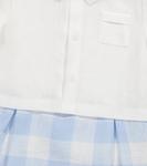 Детский льняной боди в клетку Il Gufo, Topaz Blue - фото 3