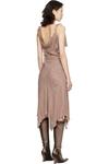 Knwls Бежевое платье-миди из ткани тесс - фото 3