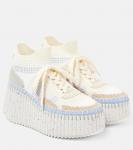 Кеды Nama на платформе Chloé, Pearl Blue - фото